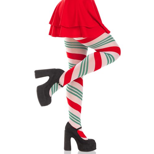 Lane Holiday Ribbon Striped Tights - 7955 21522