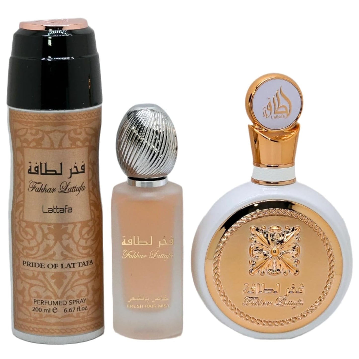 LATTAFA FAKHAR WOMEN 3PC SET, WOMEN'S GIFT SET, EDP-Pinkfoxxx