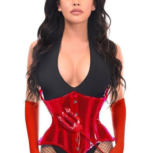 Lavish 4 PC Red Festival Devil Corset Costume