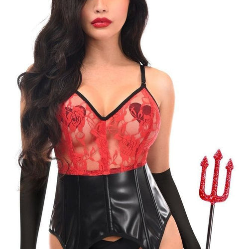 Lavish 4 PC Sexy Devil Lingerie Costume