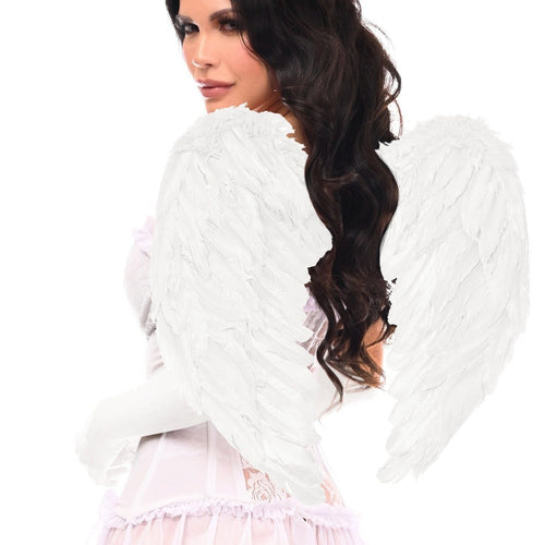 Lavish 4 PC White Angel Bustier Corset Costume
