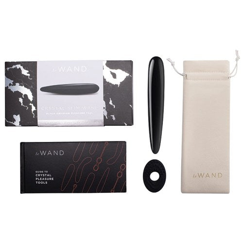 Le Wand Crystal Slim Wand-Black Obsidian