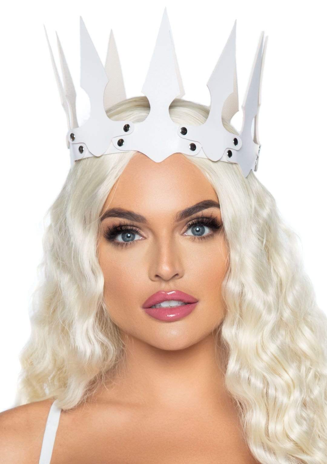 Faux Leather Spiked Crown - 2774 00122