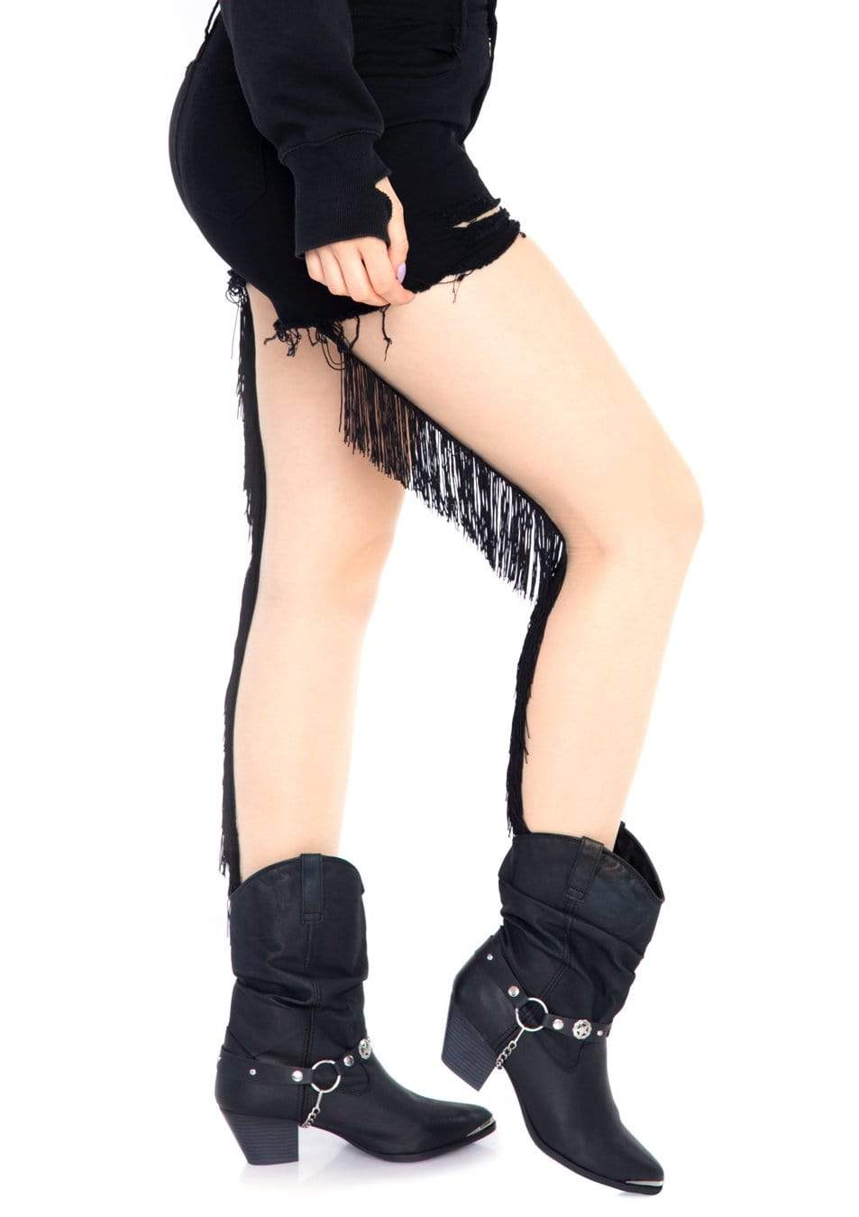 Olwyn Tights with Fringe Backseam - 7891 01005