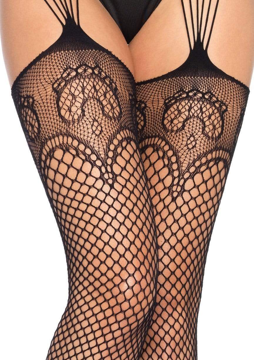 Duchess Garter Belt Fishnet Stockings - 1063 00122