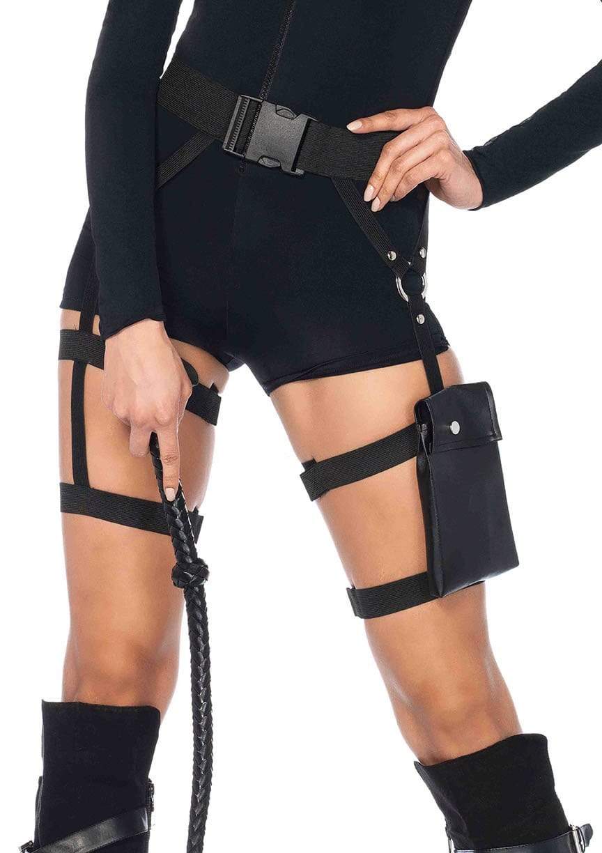 Multi Strap Garter Utility Belt With Pocket - A2774 00122