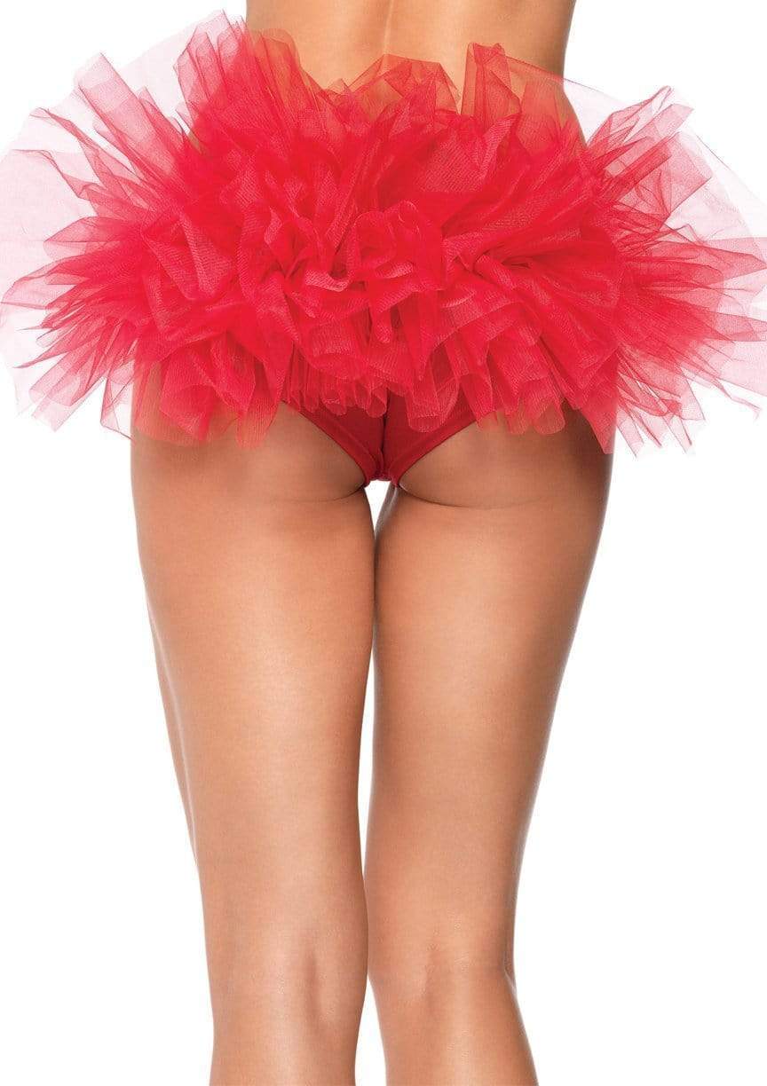 Spandex Tanga Cheeky Boy Shorts With Tulle Ruffle Back - 2922 00206