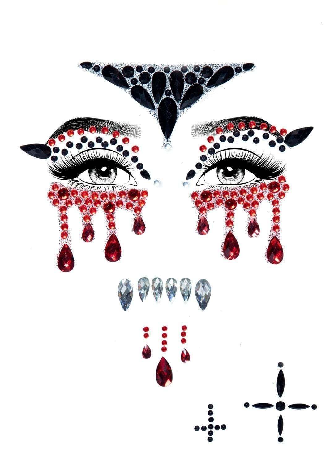 Vampire Rhinestone Stick-On Jewels - EYE037 10122