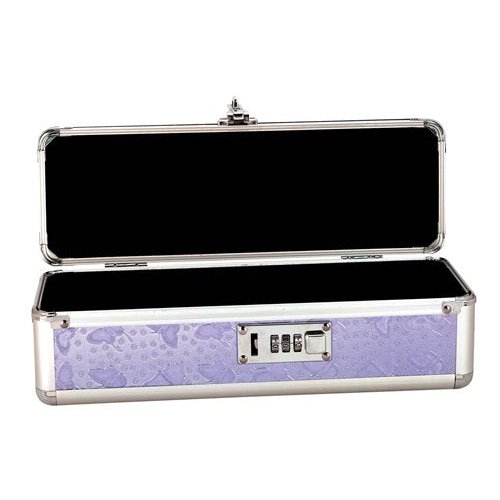 LOCKABLE VIBRATOR CASE PURPLE SMALL - BMS09915