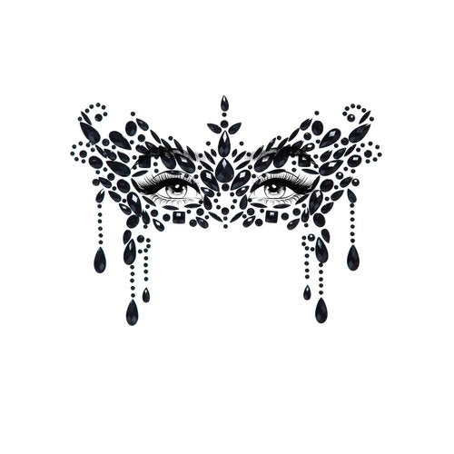 Masquerade Mask Rhinestone Stick-On Jewels - EYE033 00122