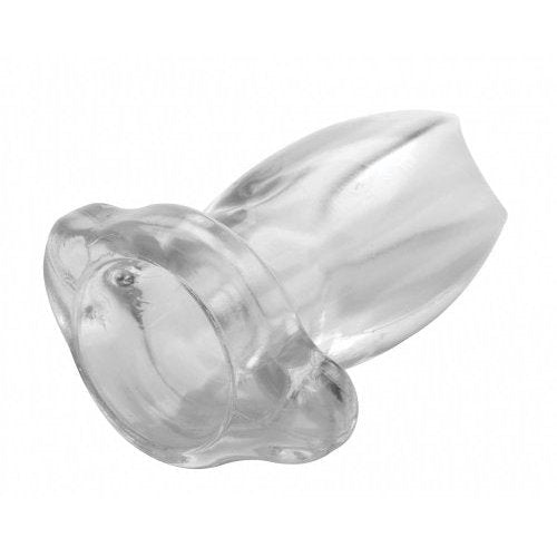 MASTER SERIES PEEPHOLE CLEAR HOLLOW ANAL PLUG - XRAF816SM