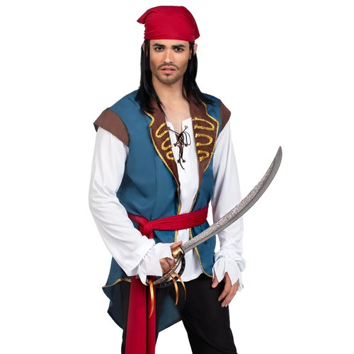Men's 3 PC Scoundrel Pirate Costume - 86637 10106