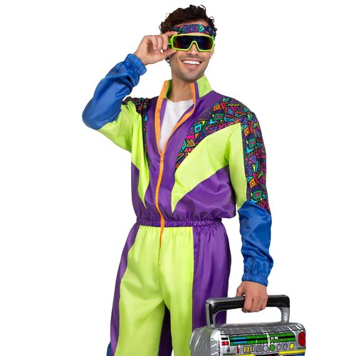 Men's Retro 80s Tracksuit Costume - 87241 10105