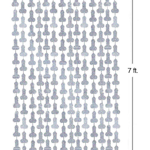 GLITTERATI DISCO PENIS FOIL CURTAIN SET OF 2