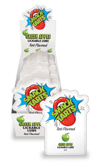 SMACK TARTS LICKABLE MASSAGE OIL 36 PC DISPLAY SOUR GREEN APPLE