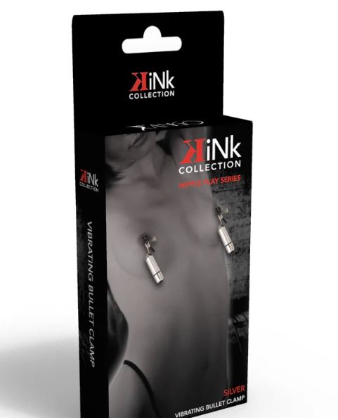 KINK COLLECTION VIBRATING NIPPLE CLAMPS SILVER - FRKINK002017