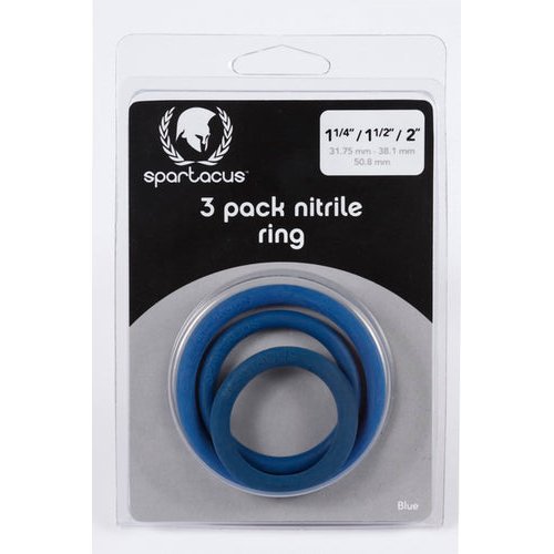 NITRILE COCK RING SET-BLUE - SPR59