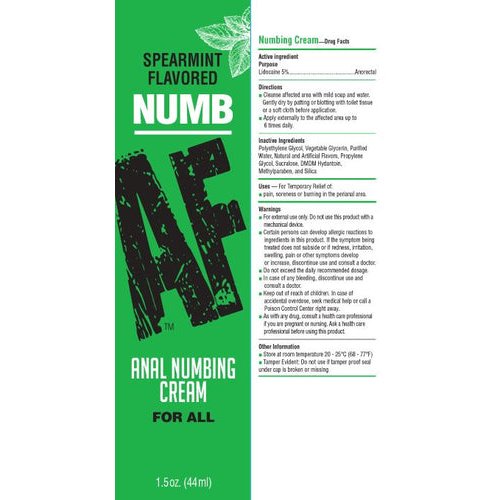 NUMB AF DESENSITIZING ANAL CREAM MINT
