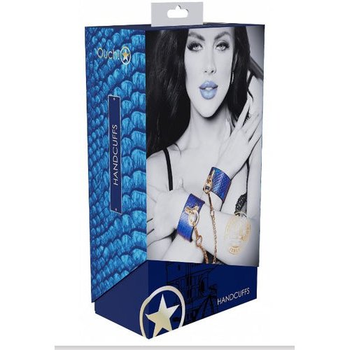 OUCH! FLORENCE COLLECTION HANDCUFFS - BLUE - SHTOU999BLU