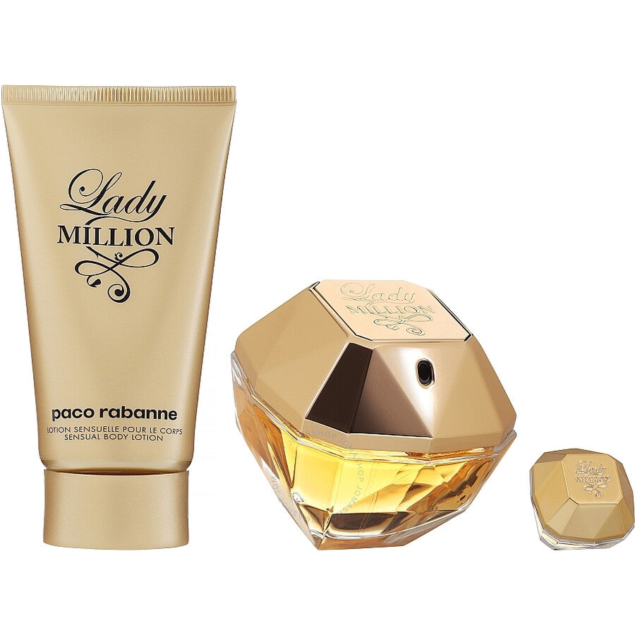 PACO RABANNE LADY MILLION 3PC SET, WOMEN'S GIFT SET, EDP-Pinkfoxxx