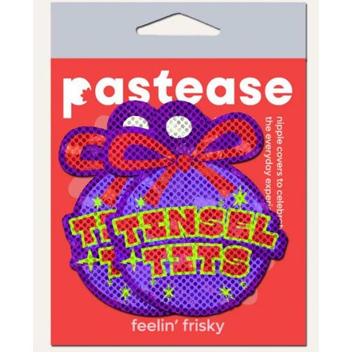 PASTEASE TINSEL HOLIDAY ORNAMENT ON DISCO GLITTER/PUR - PASTINT5