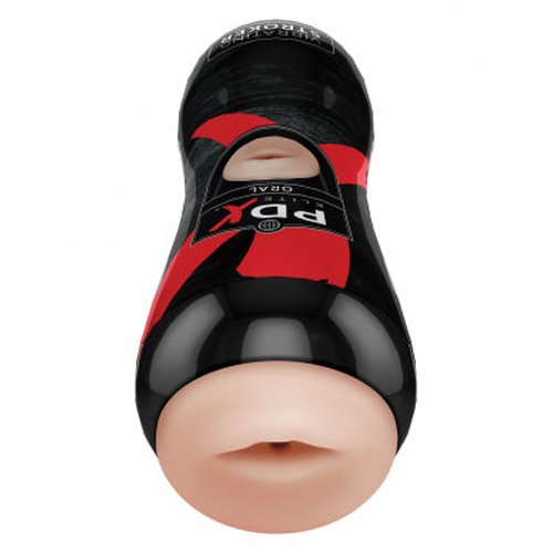 PDX ELITE VIBRATING ORAL STROKER - PDRD523