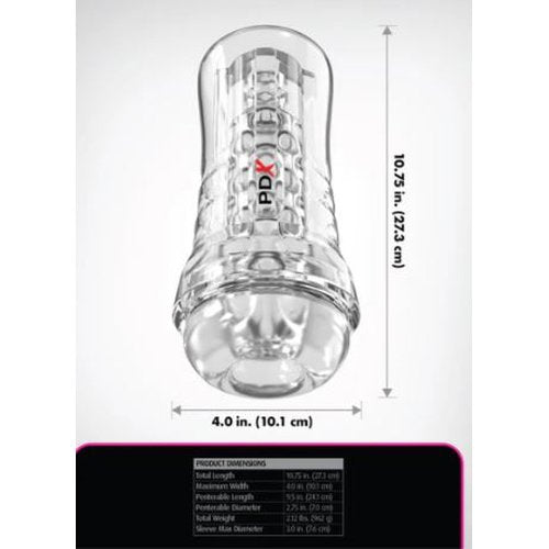 PDX ELITE VIEWTUBE SEE-THRU EZ/GRIP STROKER CLEAR - PDRD55720