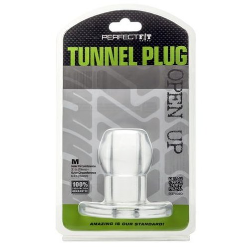 PERFECT FIT TOY TUNNEL PLUG MED ICE CLEAR - PERHP02C