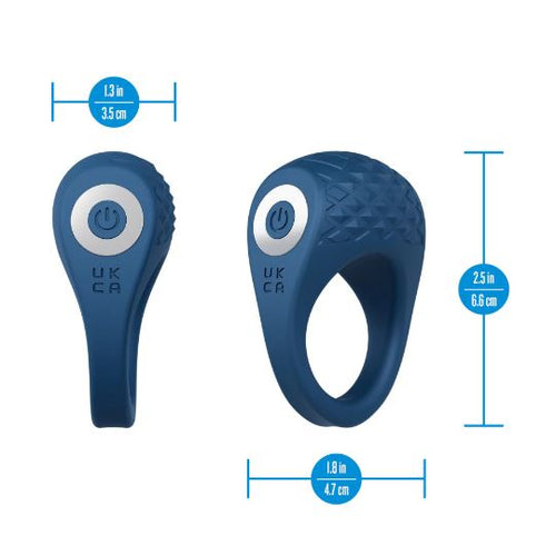 PERFORMANCE PLUS FLEX PRO VIBRATING COCK RING BLUE - BN90002