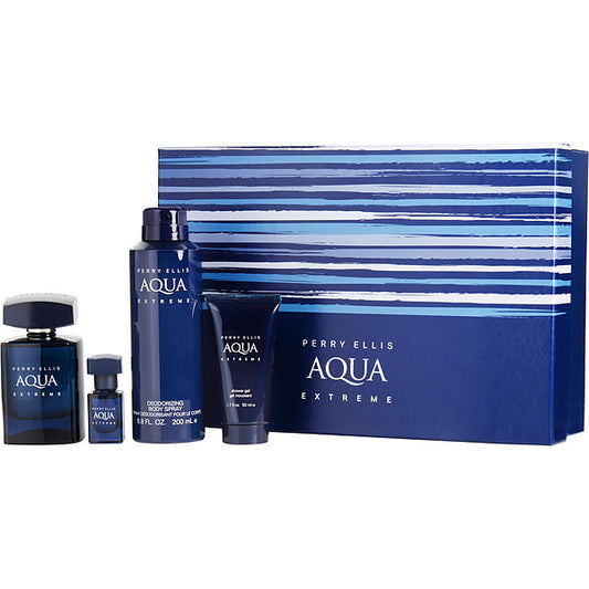 PERRY AQUA EXTREME 4PC, MEN'S GIFT SET, EDT-Pinkfoxxx
