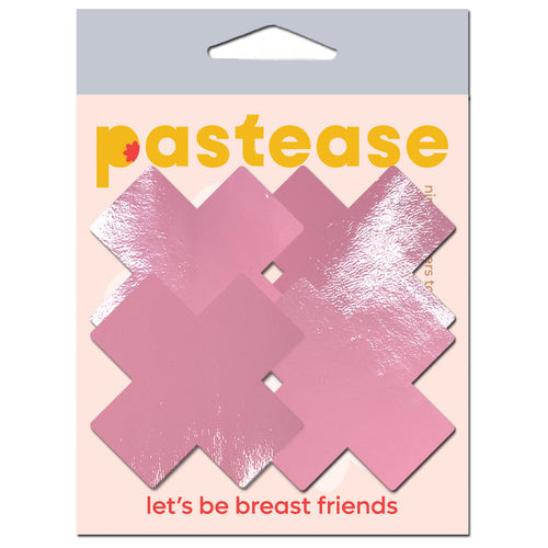 PASTEASE PETITE PLUS X FAUX LATEX BABY PINK CROSSES - PASPETPLSPLBPK