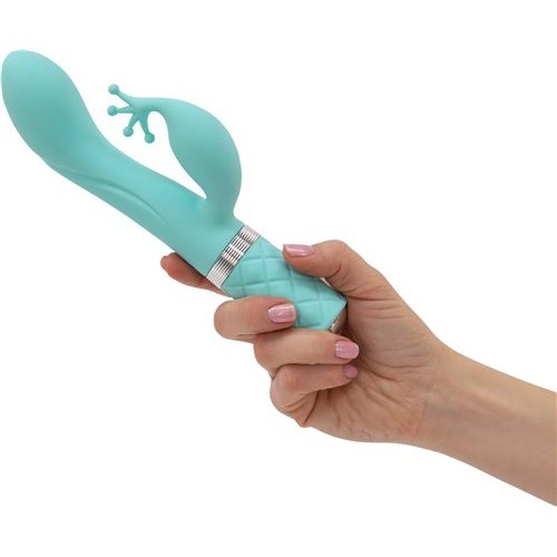 PILLOW TALK KINKY CLITORAL W/ SWAROVSKI CRYSTAL TEAL - BMS96619