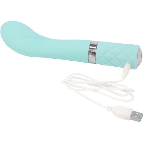 PILLOW TALK SASSY G SPOT VIBE W/SWAROVSKI CRYSTAL TEAL - BMS26519