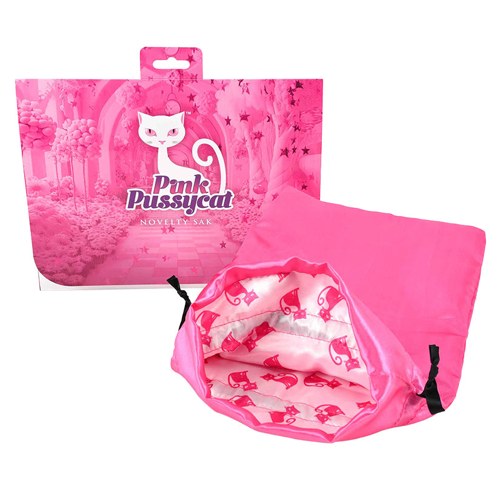 Pink Pussycat Antibacterial Toy Bag