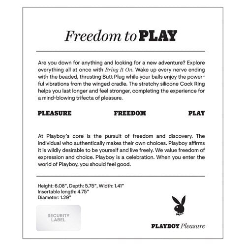 Playboy Bring It On Butt Plug