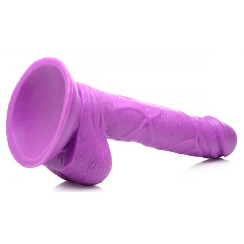 POP 6.5IN DILDO W/ BALLS PURPLE - XRAG766PUR