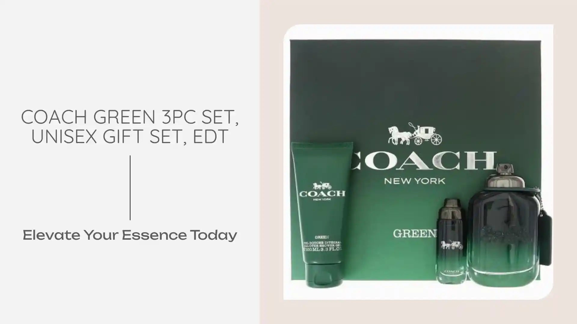 COACH GREEN 3PC SET, UNISEX GIFT SET, EDT by@Outfy