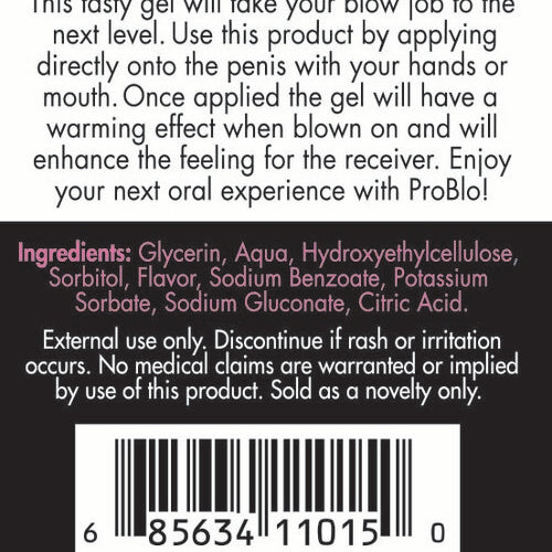 PROBLO ORAL PLEASURE GEL BUBBLEGUM 1.5 OZ