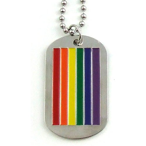 RAINBOW MILITARY I.D. TAG NECKLACE - PHSGS205
