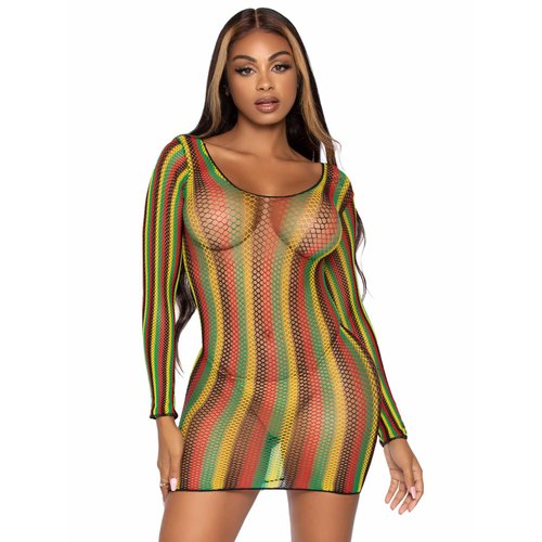 Rasta Net Mini Dress - 86959 10122