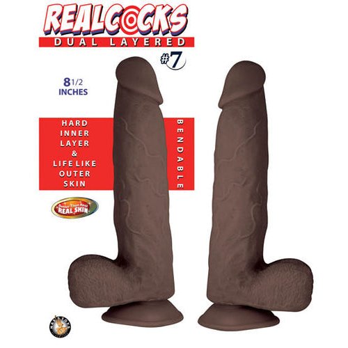 REAL COCKS DUAL LAYERED #7 DAR