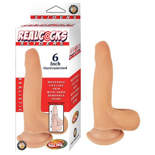 REAL COCKS SLIDERS 6IN FLESH UNCIRCUMSIZED
