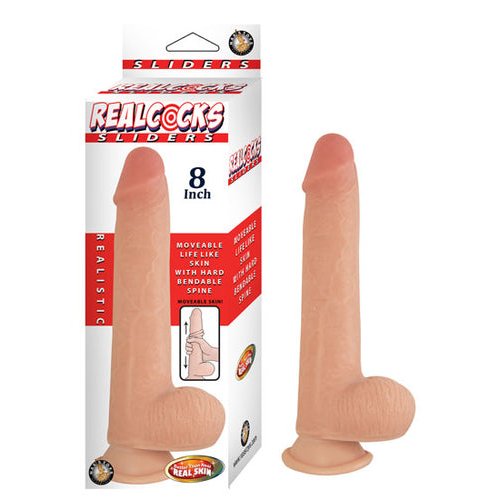 REAL COCKS SLIDERS 8IN FLESH