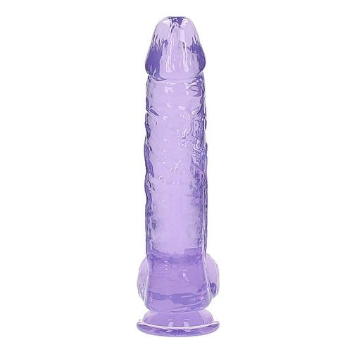 REALROCK REALISTIC DILDO W/ BALLS 10IN PURPLE - SHTREA130PUR