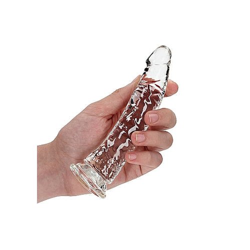 REALROCK SLIM DILDO 6IN TRANSPARENT - SHTREA141TRA