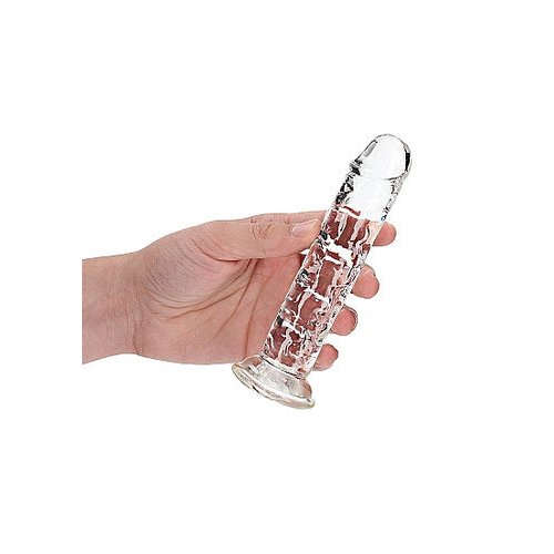 REALROCK STRAIGHT REALISTIC 6 IN DILDO TRANSPARENT - SHTREA150TRA