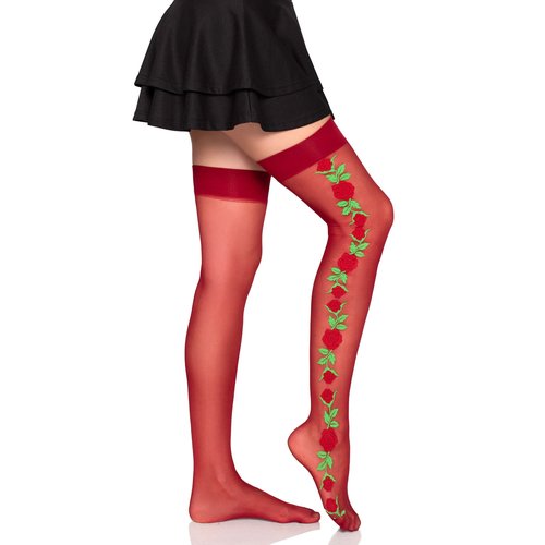 Roselle Floral Side Thigh Highs - 1957 03622