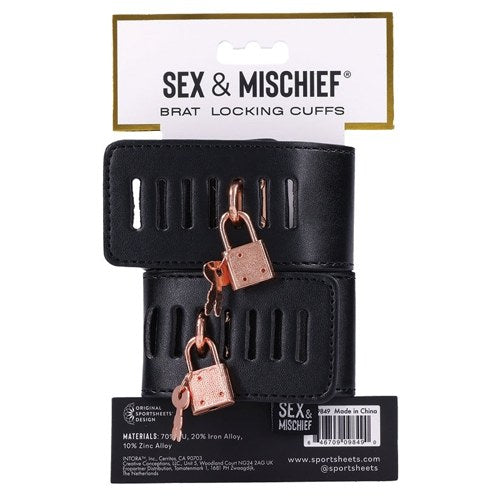 S&M Brat Locking Cuffs