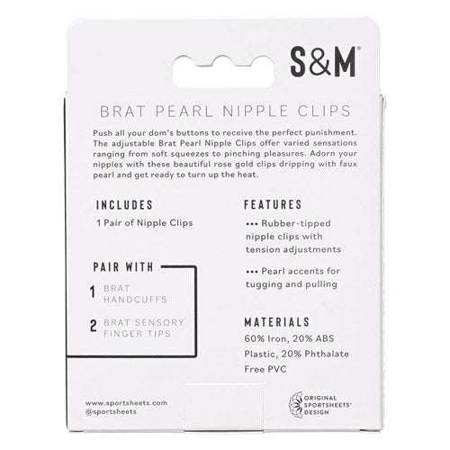 S&M Brat Pearl Nipple Clips