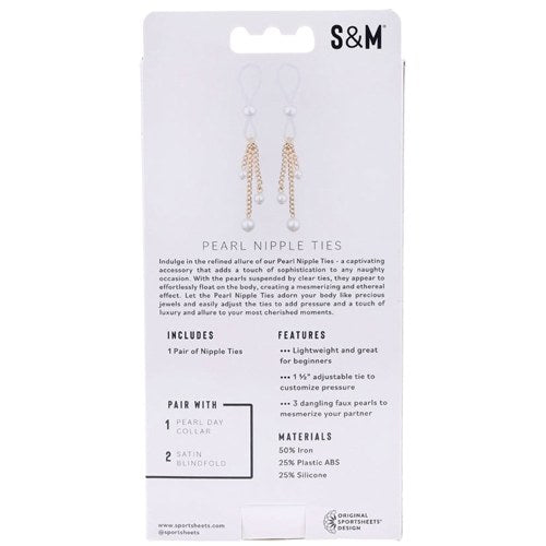 S&M Pearl Nipple Ties